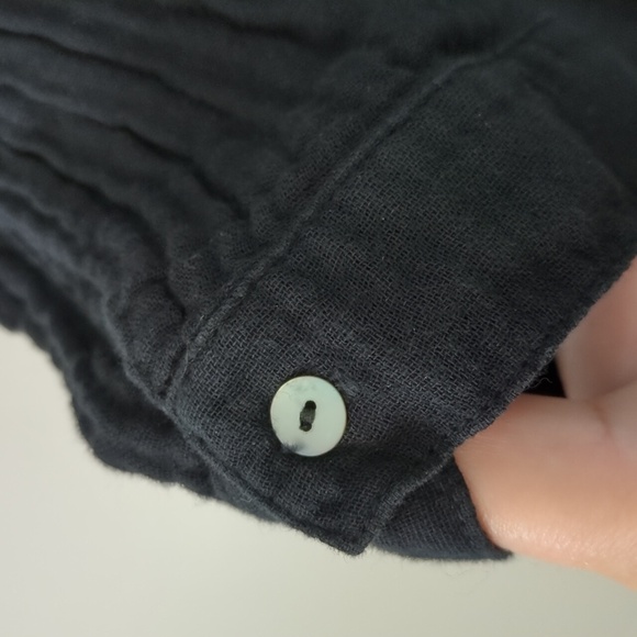 Michael Stars Gauzy Crepe Boho Beachy Minimalist Midi Dress Waist Sash& Pockets - Picture 7 of 10